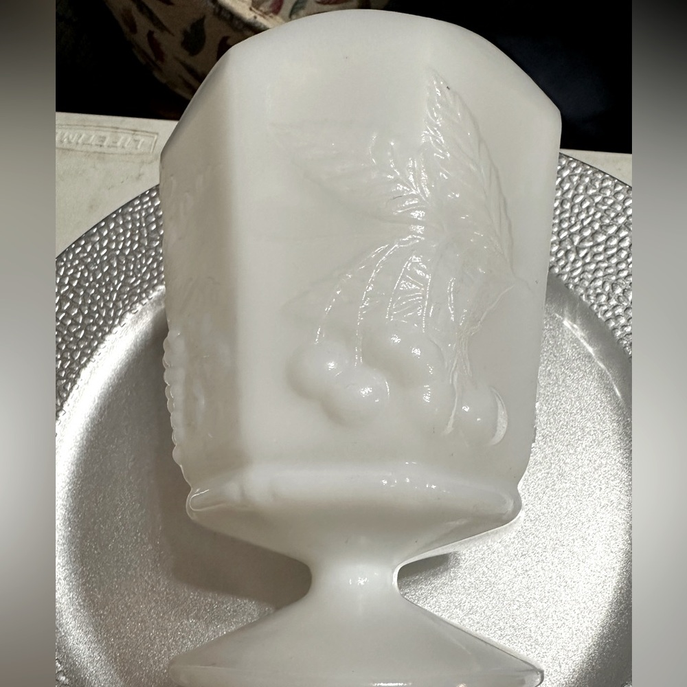 NAPCO Cleveland Milk Glass Footed Vase or Planter #1186